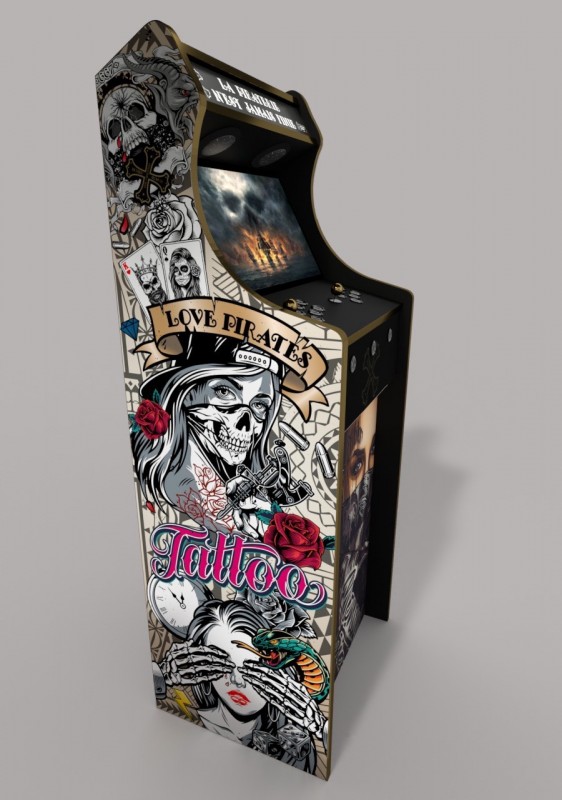 Borne d'arcade Classique thème Tatoo Image 3D