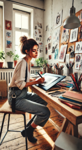 Dessinatrice professionelle Nice Spécialisée dans la création d'illustrations uniques Ambre Gaude